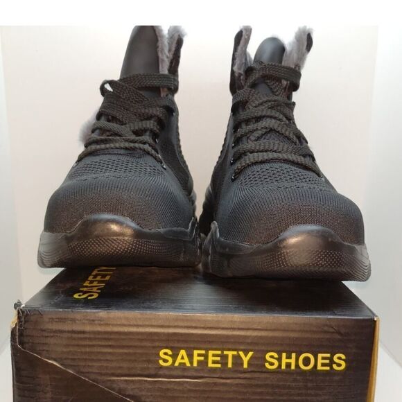 Safety Work Boots Mens NEW w/Tags & Box Black Steel Toe Black Work Boots- sz. 12 main image 6
